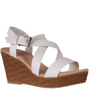Jelly Pop Girls white heel wedges